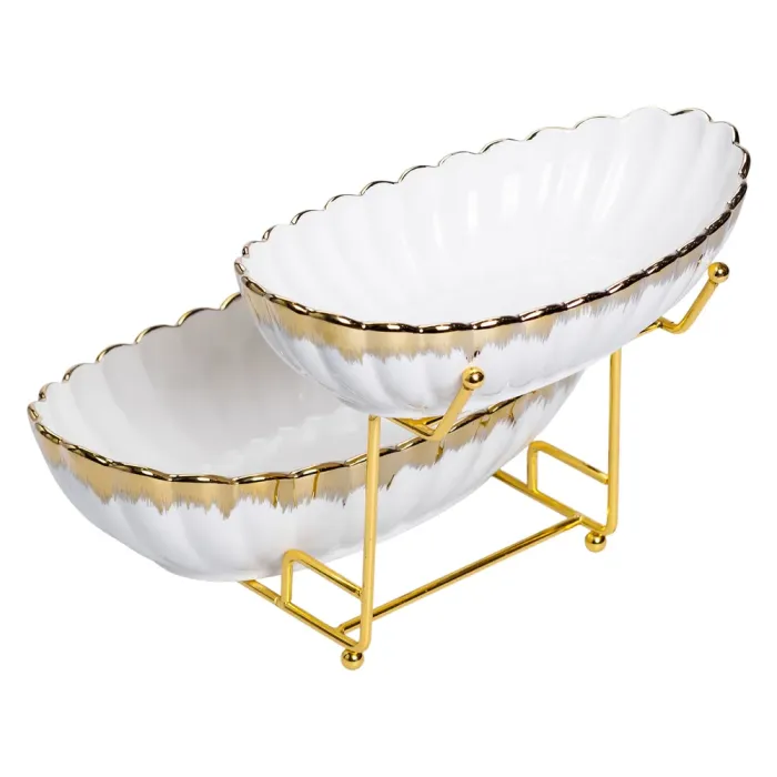 Фруктовниця на 2 яруси для закусок 29×25×20 (см) HP-26-5 (HP-26-5) - изображение 4