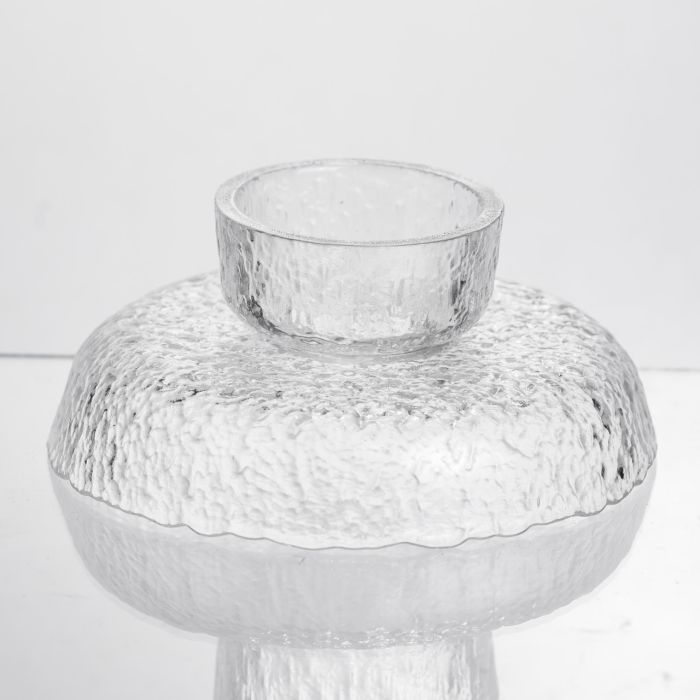 Фруктовниця на ніжці Ice Textured 15 см з крижаною текстурою скла Yiwu HP-34-88 (HP-34-88) - изображение 5