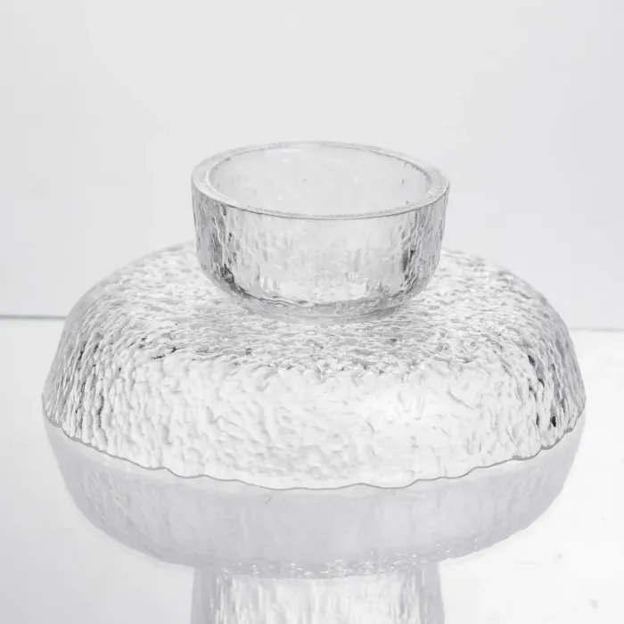 Фруктовниця на ніжці Ice Textured 15 см з крижаною текстурою скла Yiwu HP-34-88 (HP-34-88) - изображение 5