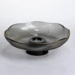 Фруктовниця на ніжці скляна 18 см кругла Yiwu HP-34-115 (HP-34-115)