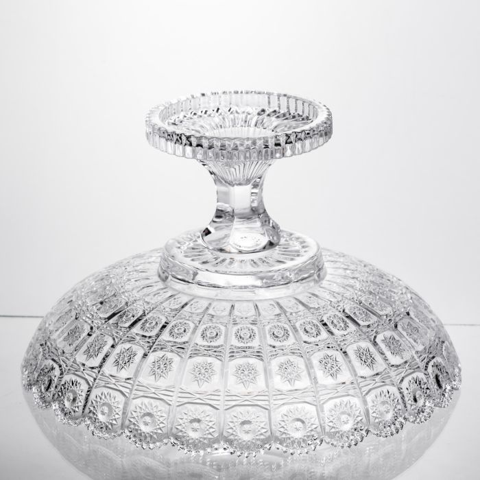 Фруктовниця на ніжці скляна Queen Lace 32 см під кришталь Yiwu HP-34-47 (HP-34-47) - изображение 5