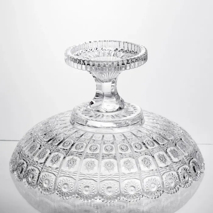 Фруктовниця на ніжці скляна Queen Lace 32 см під кришталь Yiwu HP-34-47 (HP-34-47) - зображення 5