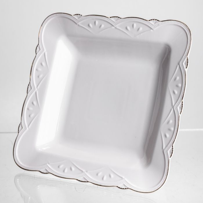Фруктовниця на ніжці White Square 21.5*21.5 см порцелянова квадратна Yiwu 120-YH-HG057 (120-YH-HG057) - изображение 5