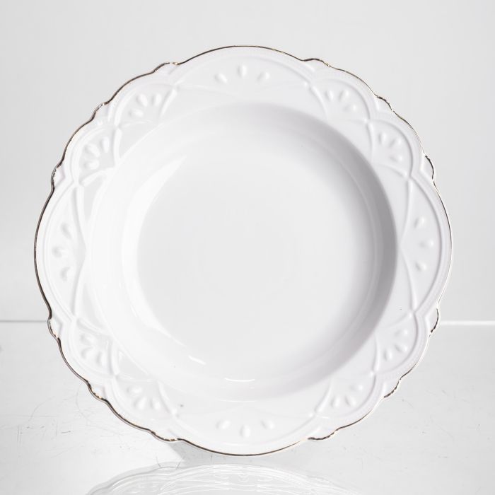 Фруктовниця на ніжці White Square 21.5 см порцелянова кругла Yiwu 120-YH-HG056 (120-YH-HG056) - изображение 4