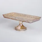 Фруктовница прямоугольная стеклянная на ножке 27.5х13.5х10.5 см (HP-YH-51)