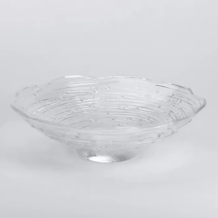 Фруктовница стеклянная 23 ваза для фруктов Листья лотоса (HP-YH-12) - изображение 2