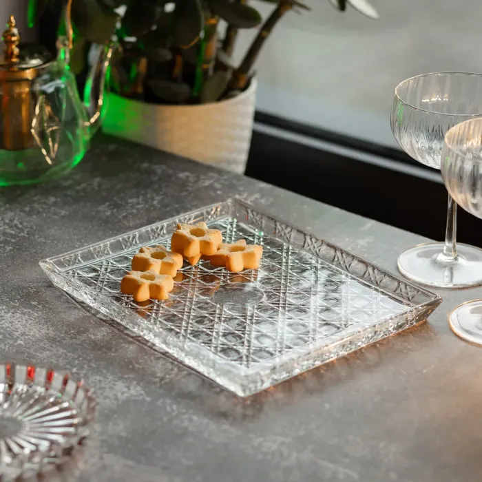 Блюдо для закусок Lirmartur скляне 24,5*20,5*2 см HP-YH-38 (HP-YH-38) - изображение 4