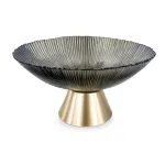 Фруктовниця скляна "Gold & Grey" 15 см на золотій ніжці Yiwu HP-34-117 (HP-34-117)
