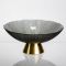 Фруктовниця скляна "Gold & Grey" 24 см на золотій ніжці Yiwu HP-34-118 (HP-34-118)