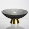 Фруктовниця скляна "Gold & Grey" 24 см на золотій ніжці Yiwu HP-34-118 (HP-34-118)