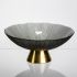 Фруктовниця скляна "Gold & Grey" 24 см на золотій ніжці Yiwu HP-34-118 (HP-34-118)