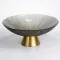 Фруктовниця скляна "Gold & Grey" 34 см на золотій ніжці Yiwu HP-34-119 (HP-34-119)