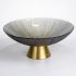 Фруктовниця скляна "Gold & Grey" 34 см на золотій ніжці Yiwu HP-34-119 (HP-34-119)