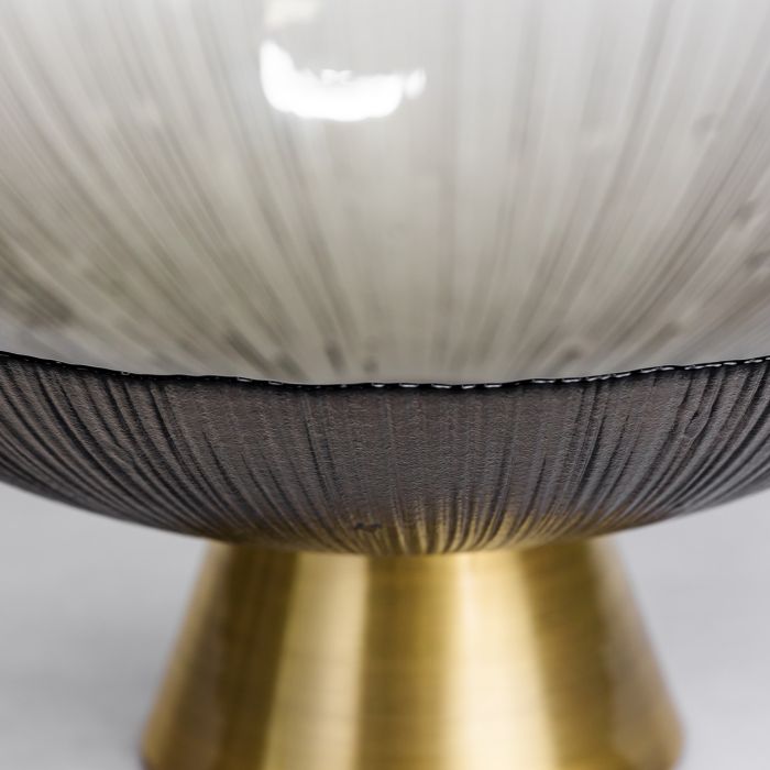 Фруктовниця скляна "Gold & Grey" 34 см на золотій ніжці Yiwu HP-34-119 (HP-34-119) - изображение 6