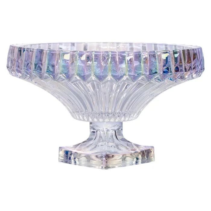 Фруктовниця скляна на ніжці Ø29 (см) кругла ваза для фруктів цукерниця Прозорий HP-19-150RB (HP-19-150RB) - зображення 2