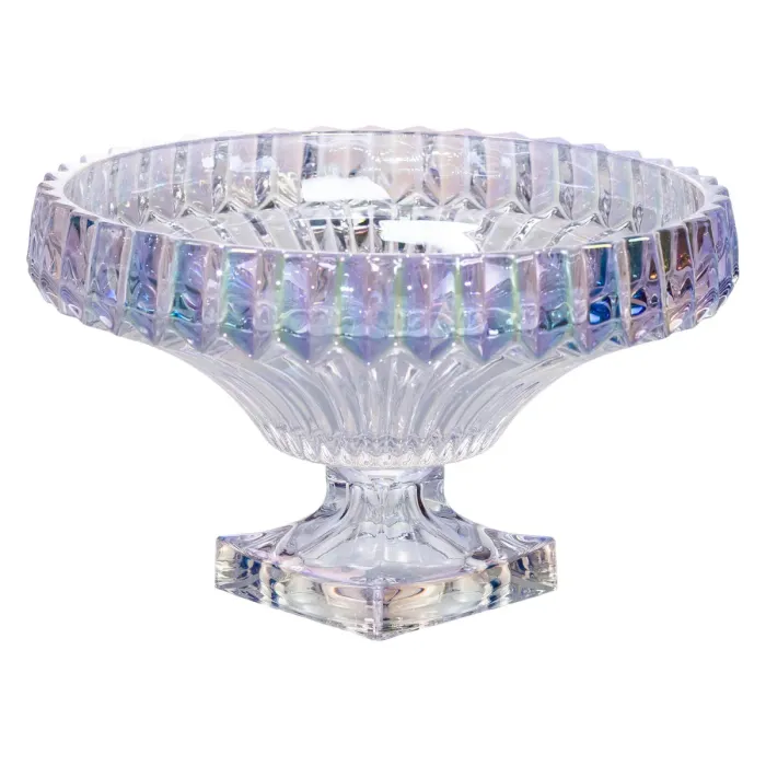 Фруктовниця скляна на ніжці Ø29 (см) кругла ваза для фруктів цукерниця Прозорий HP-19-150RB (HP-19-150RB) - зображення 4