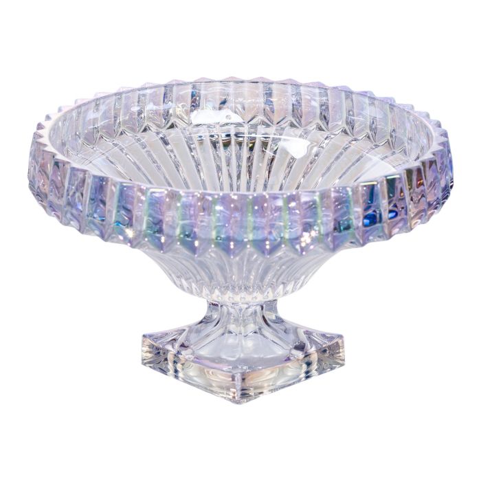 Фруктовниця скляна на ніжці Ø29 (см) кругла ваза для фруктів цукерниця Прозорий HP-19-150RB (HP-19-150RB) - изображение 1