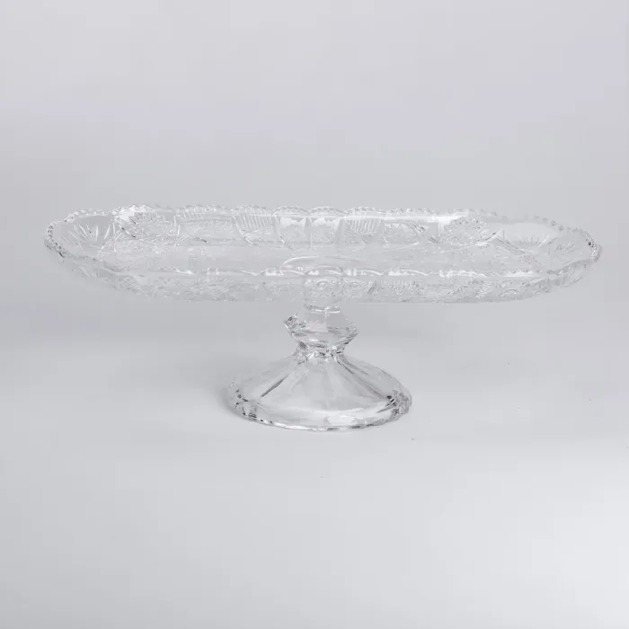 Фруктовая стеклянная на ножке 33.5х15х10 см овальная ваза для фруктов (HP-YH-82) - изображение 3