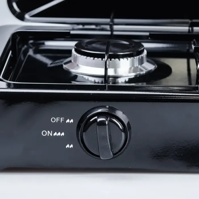 Газовая настольная плита на 2 конфорки мини газовая плита для дачи под баллон Sokany (SK-07004) - изображение 5