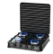 Газова плита настільна Sokany чорна 4 конфорки міні переносна для дачі кемпінгу, портативна газплита туристична SK-6004-Black (SK-6004-Black)