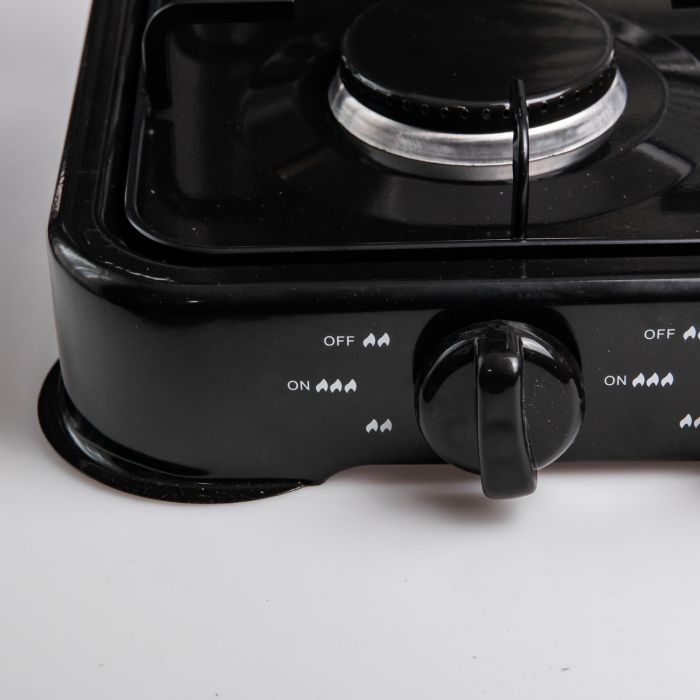 Газова плита настільна Sokany чорна 4 конфорки міні переносна для дачі кемпінгу, портативна газплита туристична SK-6004-Black (SK-6004-Black) - зображення 7