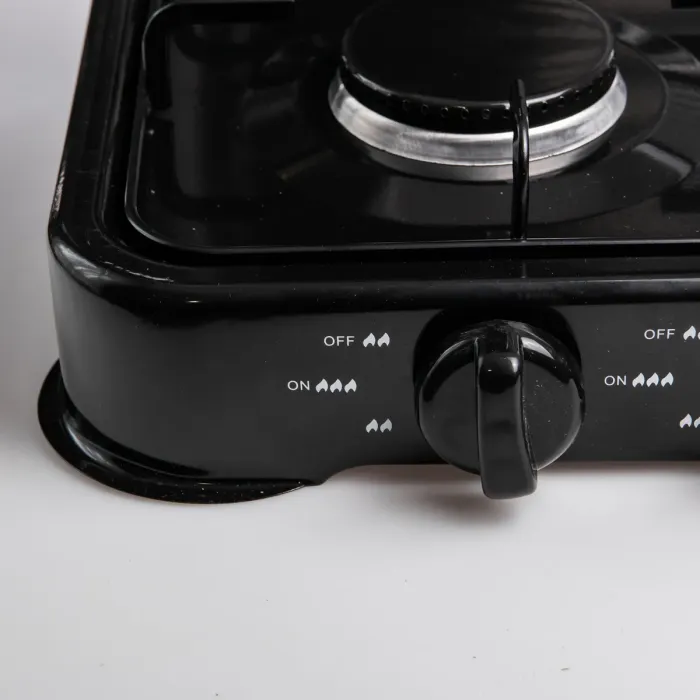 Газова плита настільна Sokany чорна 4 конфорки міні переносна для дачі кемпінгу, портативна газплита туристична SK-6004-Black (SK-6004-Black) - зображення 7