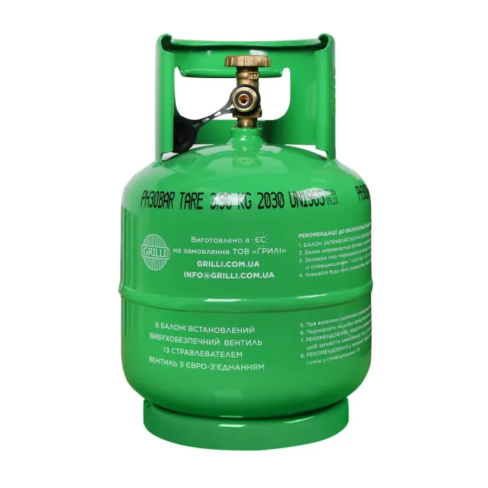 Газовий балон, вибухобезпечний 4кг, 7л. GRILLI 777751 - зображення 4
