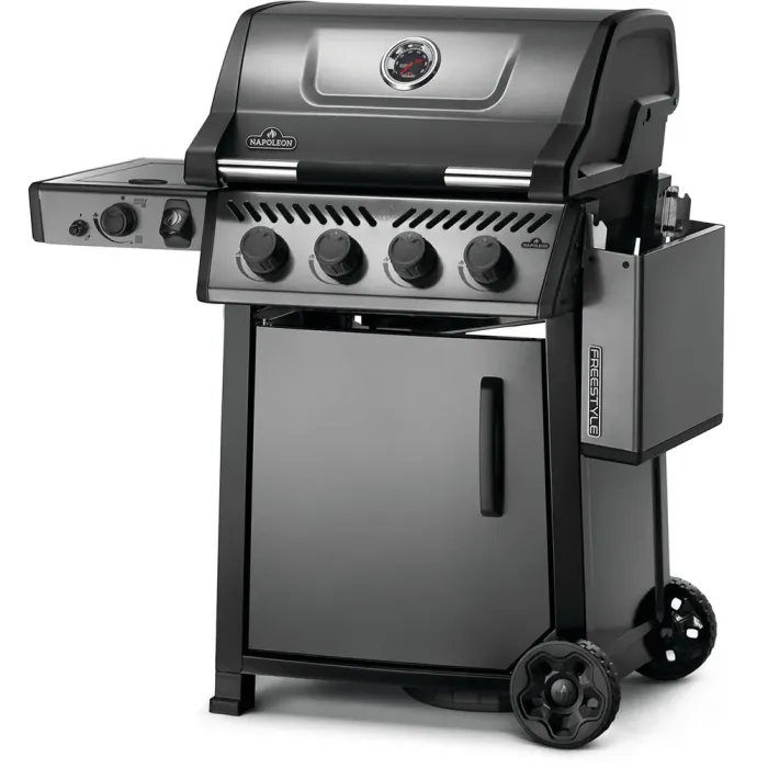 Газовый гриль Napoleon Freestyle 425 с боковой конфоркой Sizzle Zone и дверкой, графитовый F425DSIBPGT-RC - изображение 4