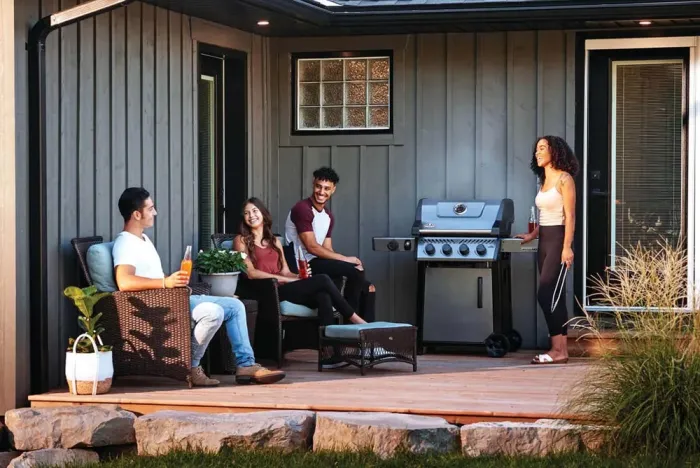 Газовый гриль Napoleon Freestyle 425 с боковой конфоркой Sizzle Zone и дверкой, графитовый F425DSIBPGT-RC - изображение 9