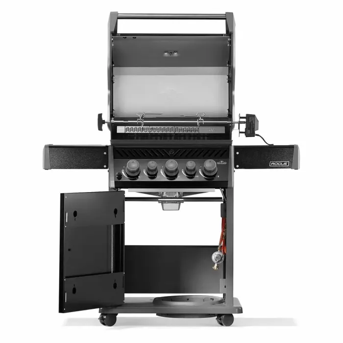 Газовий гриль Napoleon Rogue 425R з бічним пальником Sizzle Zone та вертілем, чорний RB425RSBPK-2-UA-R - зображення 4