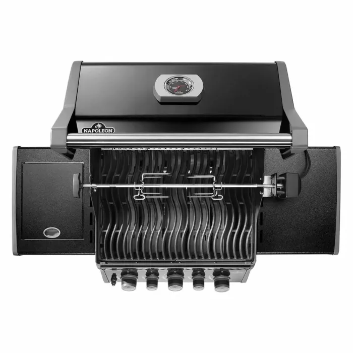 Газовий гриль Napoleon Rogue 425R з бічним пальником Sizzle Zone та вертілем, чорний RB425RSBPK-2-UA-R - зображення 7