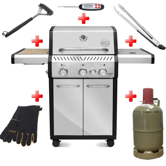 Газовий гриль Ranger 31 + набір необхідних аксесуарів GRILLI 777243-set - изображение 1