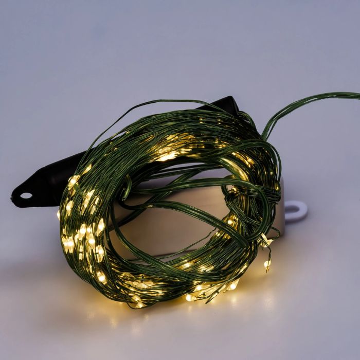 Гірлянда Кінський хвіст 200 LED 10 ниток 2 м зелена, жовтий GarlandoPro 1733012GY (1733012GY) - изображение 2