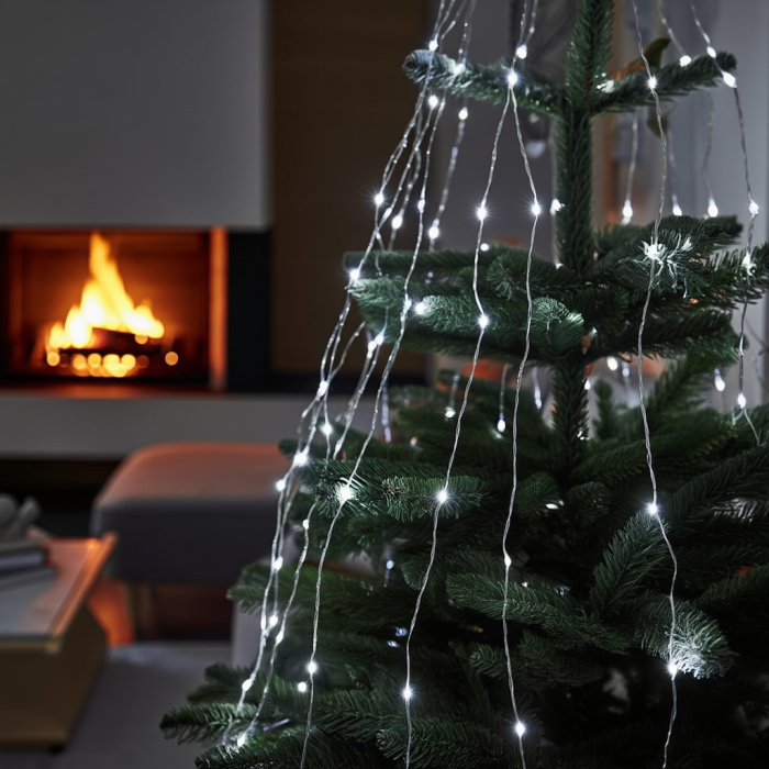 Гірлянда Кінський хвіст 3 м 20 ліній на 600 led лампочок на мідному дроті від мережі Білий 1733015W (1733015W) - изображение 2