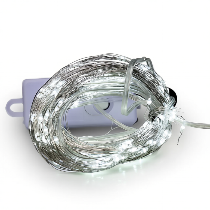 Гірлянда Кінський хвіст 3 м 20 ліній на 600 led лампочок на мідному дроті від мережі Білий 1733015W (1733015W) - изображение 5