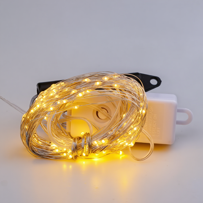 Гірлянда Кінський хвіст 3 м 20 ліній на 600 led лампочок на мідному дроті від мережі Жовта 1733015Y (1733015Y) - изображение 2