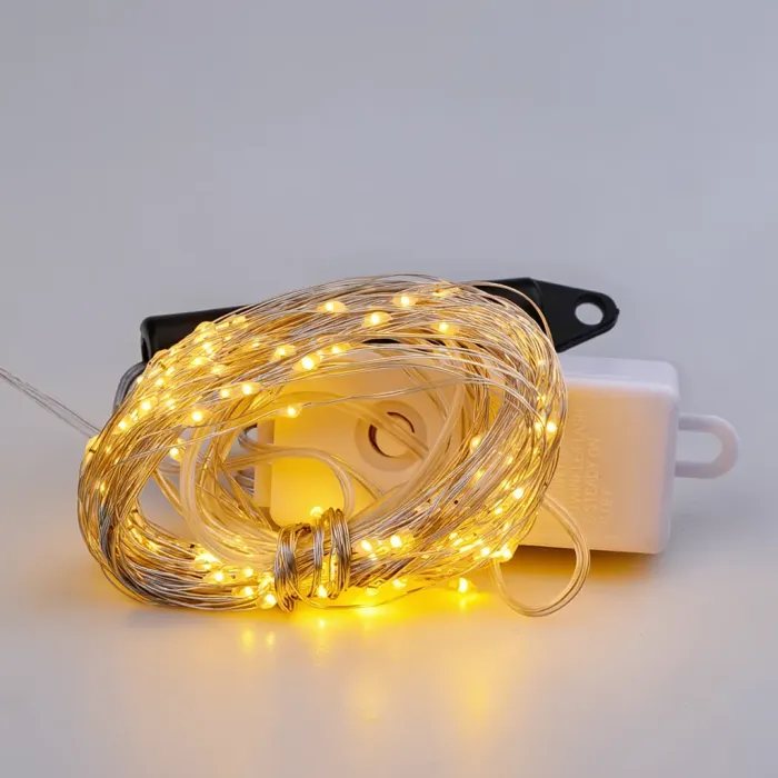 Гірлянда Кінський хвіст 3 м 20 ліній на 600 led лампочок на мідному дроті від мережі Жовта 1733015Y (1733015Y) - зображення 2