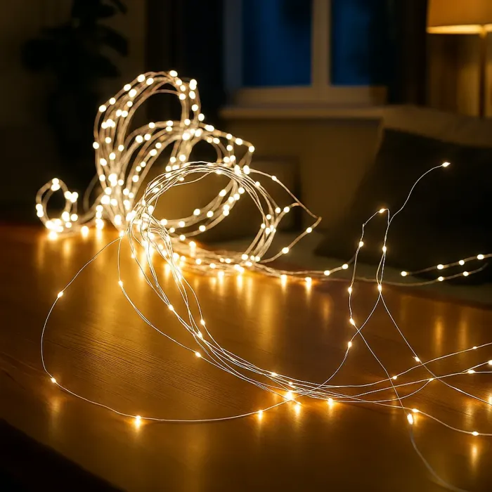 Гірлянда Кінський хвіст 3 м 20 ліній на 600 led лампочок на мідному дроті від мережі Жовта 1733015Y (1733015Y) - зображення 3