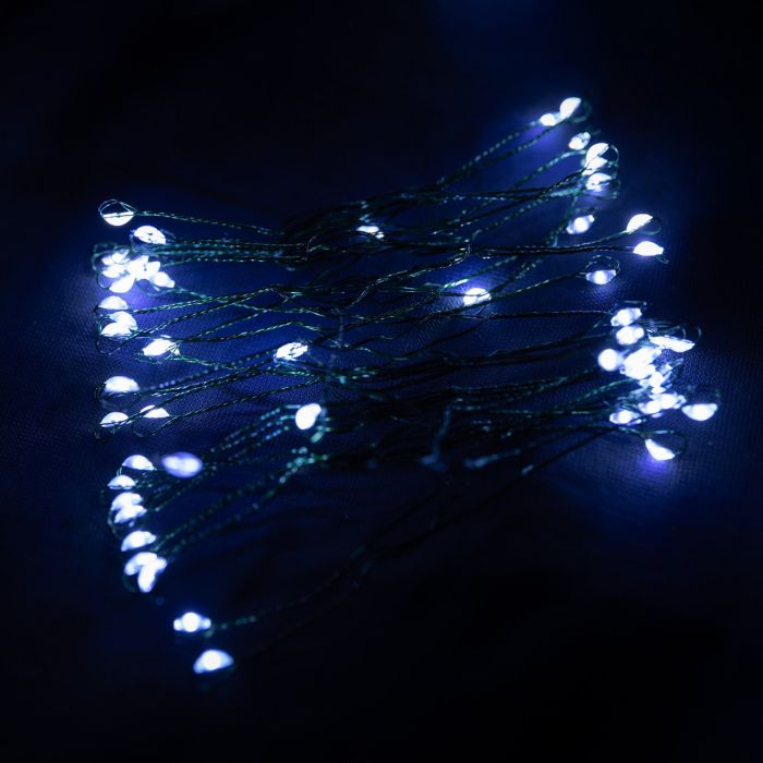 Гірлянда Кінський хвіст Мішура 1200 LED 20 ниток 2 м зелена, білий Garlando D1200L2MGW (D1200L2MGW) - изображение 6