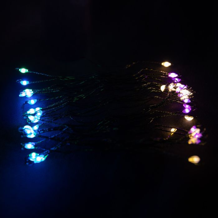 Гірлянда Кінський хвіст Мішура 1200 LED 20 ниток 2 м зелена, мультиколор GarlandoPro D1200L2MGML (D1200L2MGML) - изображение 6