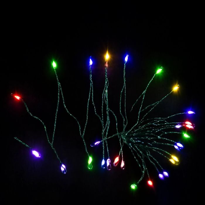 Гірлянда Кінський хвіст Мішура 1200 LED 20 ниток 2 м зелена, мультиколор GarlandoPro D1200L2MGML (D1200L2MGML) - изображение 7