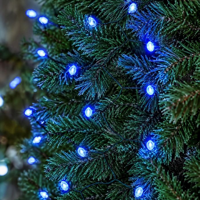 Гірлянда Кінський хвіст Мішура 1200 LED 20 ниток 2 м зелена, синій GarlandoPro D1200L2MGBL (D1200L2MGBL) - изображение 5