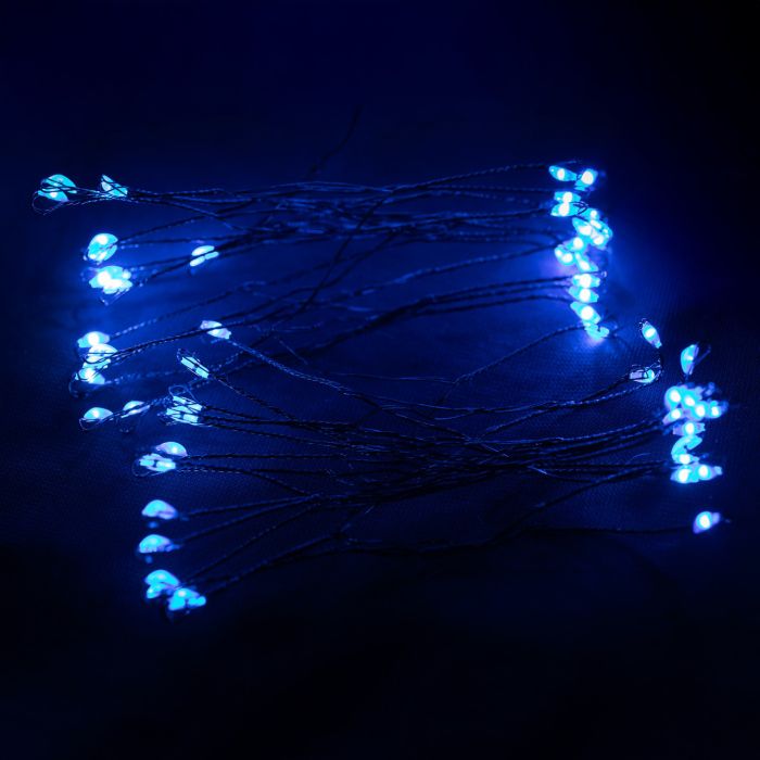 Гірлянда Кінський хвіст Мішура 1200 LED 20 ниток 2 м зелена, синій GarlandoPro D1200L2MGBL (D1200L2MGBL) - изображение 6
