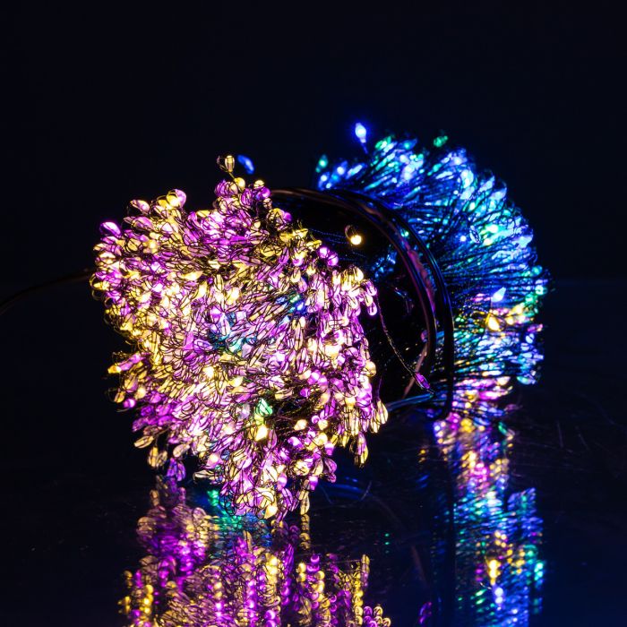 Гірлянда Кінський хвіст Мішура 1800 LED 20 ниток 3 м зелена, мультиколор GarlandoPro D1800L3MGML (D1800L3MGML) - изображение 7