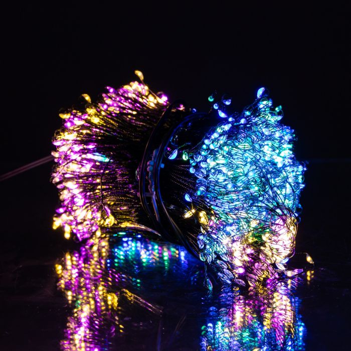 Гірлянда Кінський хвіст Мішура 1800 LED 20 ниток 3 м зелена, мультиколор GarlandoPro D1800L3MGML (D1800L3MGML) - изображение 8