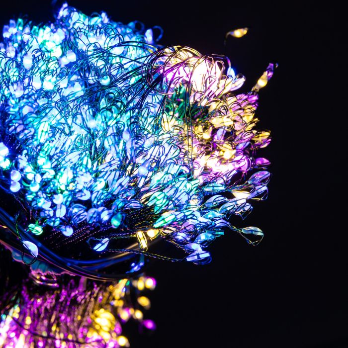 Гірлянда Кінський хвіст Мішура 1800 LED 20 ниток 3 м зелена, мультиколор GarlandoPro D1800L3MGML (D1800L3MGML) - изображение 9