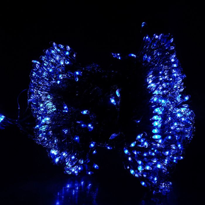 Гірлянда Кінський хвіст Мішура 1800 LED 20 ниток 3 м зелена, синій GarlandoPro D1800L3MGBL (D1800L3MGBL) - изображение 6