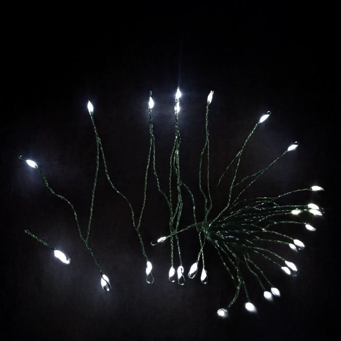 Гірлянда Кінський хвіст Мішура 640 LED 16 ниток 2 м зелена, білий GarlandoPro D640L2MGW (D640L2MGW) - изображение 5