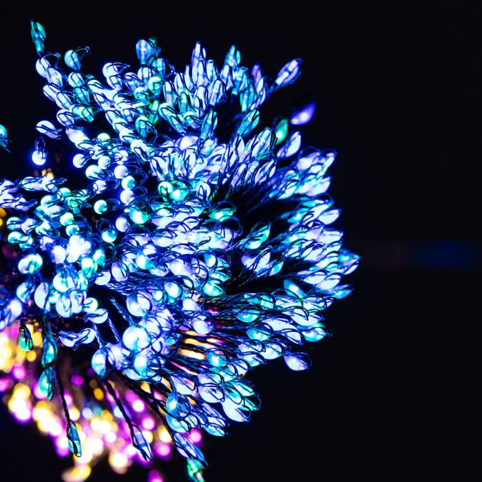 Гірлянда Кінський хвіст Мішура 640 LED 16 ниток 2 м зелена, мультиколор GarlandoPro D640L2MGML (D640L2MGML) - изображение 10