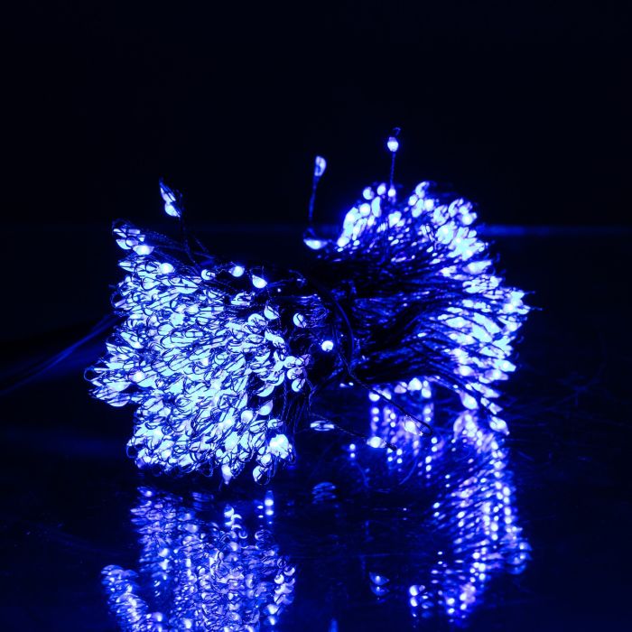 Гірлянда Кінський хвіст Мішура 640 LED 16 ниток 2 м зелена синій GarlandoPro D640L2MGBL (D640L2MGBL) - изображение 8